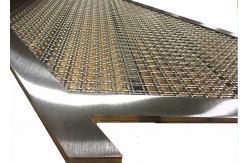 China Custom Frame Design Stainless Steel Interior Partition With Rigid Weave Mesh supplier