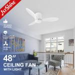 6 Speed Plastic Ceiling Fan White Finished Electric Fan with motor for sale