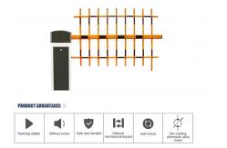 China Straight Boom Turnstile Barrier Gate 1m-6m Customizable 370W For Parking Lot supplier