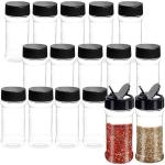 Cylinder 280ml Clear Plastic Pet Spice Jar Customized Color for sale
