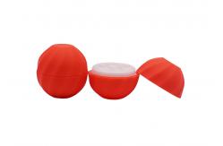 China Empty Egg Shape Glossy Lipstick Container 7g Plastic Round Ball Lip Balm Tube supplier