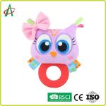 ASTM Handcrafted Nontoxic Baby Plush Rattle With Teether for sale