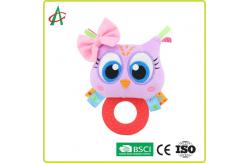 China ASTM Handcrafted Nontoxic Baby Plush Rattle With Teether supplier