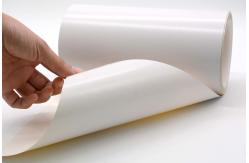 China Matte White 1Mil Permanent Adhesive Antistatic Polyimide Reusable Sticker Materials With  Glassine supplier