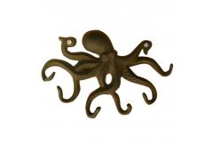 China Wall Mounted Creative Octopus Cast Iron Hat Hooks supplier