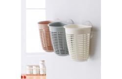 China Kitchen Bathroom Storage Basket Plastic Irregular With Suction Cup supplier