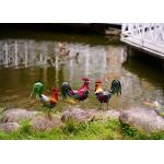 Decorative Metal Rooster Decor Outdoor Metal Rooster Yard Art for sale