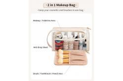 China Transparent Cosmetic Case Travel Makeup Zipper Pouch Toiletry Bag with Handle supplier