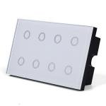 8 Gang Wifi Smart Wall Touch Switch 10A Alexa On Off Light Switch Waterproof for sale