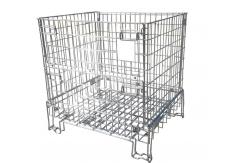 China Galvanized Collapsible Wire Container / Wire Mesh Palle Cage For Warehouse supplier
