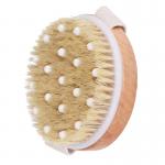BSCI Boar Bristle Exfoliate Bamboo Shower Brush for sale