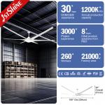 100 Inch DC Plastic Ceiling Fan With Light Energy Saving Low Power Consumption