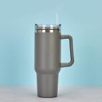 40 Oz Tumbler With Handle And Straw Black Sweat Proof Stainless Steel Insulated Double Wall Tumblers With Lids And Straws BPA-Free for sale