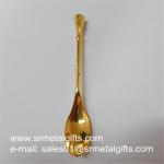 Vintage Art Deco Antique Spoon & Fork, Gold plated 3D Spoons in bulk production for sale