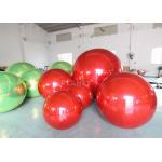 Customized Inflatable Christmas Decoration Big Hanging Mirror Ball , Giant Reflective Inflatable Mirror Balloon for sale