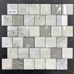 Contemporary Style Rectangular Glass Mosaic Tile For Bathroom AAAA for sale