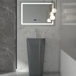 Luxury Pedestal 12L Sanitary Ware Basin Round Free Standing Sink for sale