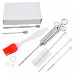 Outdoor Stainless Steel Turkey BBQ Tools And Accessories Injector Marinade Set for sale