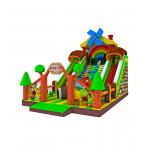 Farmland Inflatable Playground with Rainbow Slide Customized for sale