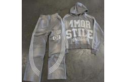 China Men's Windbreaker High Waist Sweatpants with Side Stripes and Custom Logo Design supplier