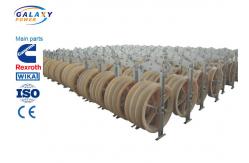 China Nylon Wheel Wire Pulling Blocks , 3 Sheave Galvanized Steel Wire Pulling Pulley supplier