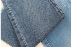 China 9.2oz Cotton Polyester Spandex Denim Fabric Recycled Yarn Dark Blue Sanforizing supplier