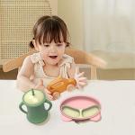 Ergonomic Panda Silicone 6-12 Months On The Go Suction Plate Set for Baby Feeding Essentials for sale