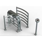 304 Stainless Steel Security Waist High Turnstiles , Rotating Controlled Access Turnstiles for sale