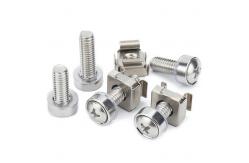 China Server Rack Cabinet Stainless Steel Screws and Cage Nuts with Floating Square Nuts supplier