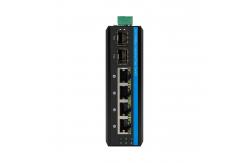 China Industrial Unmanaged PoE Switch Fast Ethernet SFP Fiber Rugged Network 120W DC48V supplier