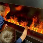 Atomizing 3d Mist Water Vapor Electric Fireplace Steam Led Light Intelligent