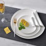 Irregular Shape Glazed Ceramic Plate Set Sustainable Eco Friendly For Restaurant for sale