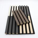 Custom Acoustic Wall Panel Board 100% Polyester+MDF With Veneer Soundproofing