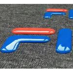 3D Embossed Shine Logo Iron-on Clothes Heat  Rubber Badge Silicone Heat Transfer Patch for sale