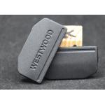 SGS Irregular Embossed Plastic Zipper Puller Clothing Patches