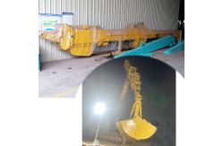 China Excavator Telescopic Arm With Clamshell Bucket For Digging Foundation supplier