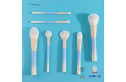China 7PCS Travel Cosmetic Makeup Brushes Sets With Plastic Handle Eco Friendly supplier