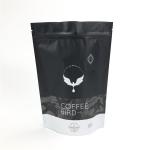 Black Matte Snack Plastic Pouches Packaging Coffee Bags With One Way Valve for sale