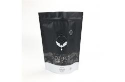 China Black Matte Snack Plastic Pouches Packaging Coffee Bags With One Way Valve supplier