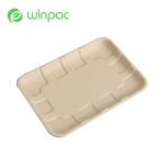 200ml Bagasse Meat Fruit Paper Compostable Meat Trays Sustainable Disposable for sale