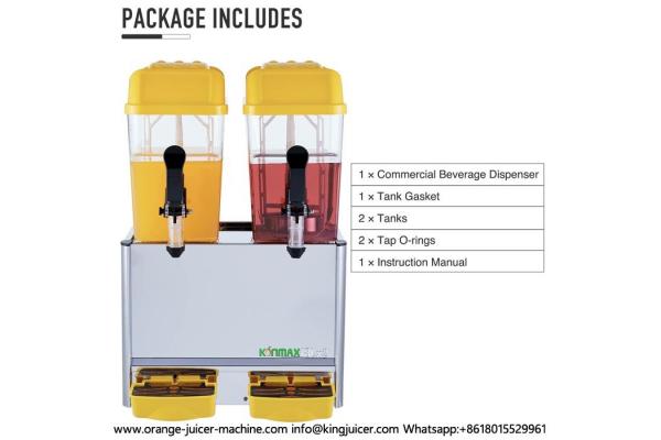 18L 2 Tanks Cold Beverage Juice Dispenser Machine High Density Crack