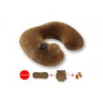 U Shape Inflatable Travel Neck Pillow , Waterproof Blow Up Airplane Pillow for sale