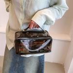 Shockproof Cosmetic Bag Organizer Lightweight PVC Clear Pouch With Zipper for sale