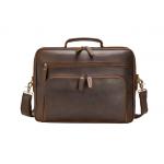 Antiwear Practical Leather Business Briefcase , Durable Leather Laptop Bags For Men for sale