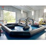Black And White Factory Inflatable Large Track Racing Inflatable Obstacle Course
