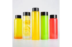 China 300ml 500ml Transparent Plastic Disposable Juice Bottles For Beverage supplier