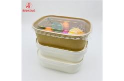 China Rectangular Kraft Paper Rice Box Bento 500ml 650ml 750ml 1000ml supplier