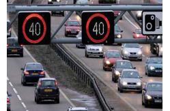 China High Resolution Speed Warning Signs , LED Display Signs Wiht Red Circle / Amber Number supplier
