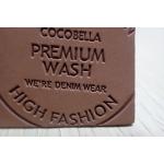 Durable Embossed Leather Patches / Custom Logo Patches For Jeans，Bags，Clothes