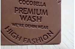 China Durable Embossed Leather Patches / Custom Logo Patches For Jeans，Bags，Clothes supplier
